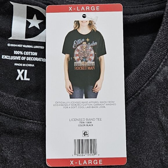 Elton John T Shirt Womens XL Black Rocket Man 2024 HST Global Ltd Official Merch - Picture 11 of 13